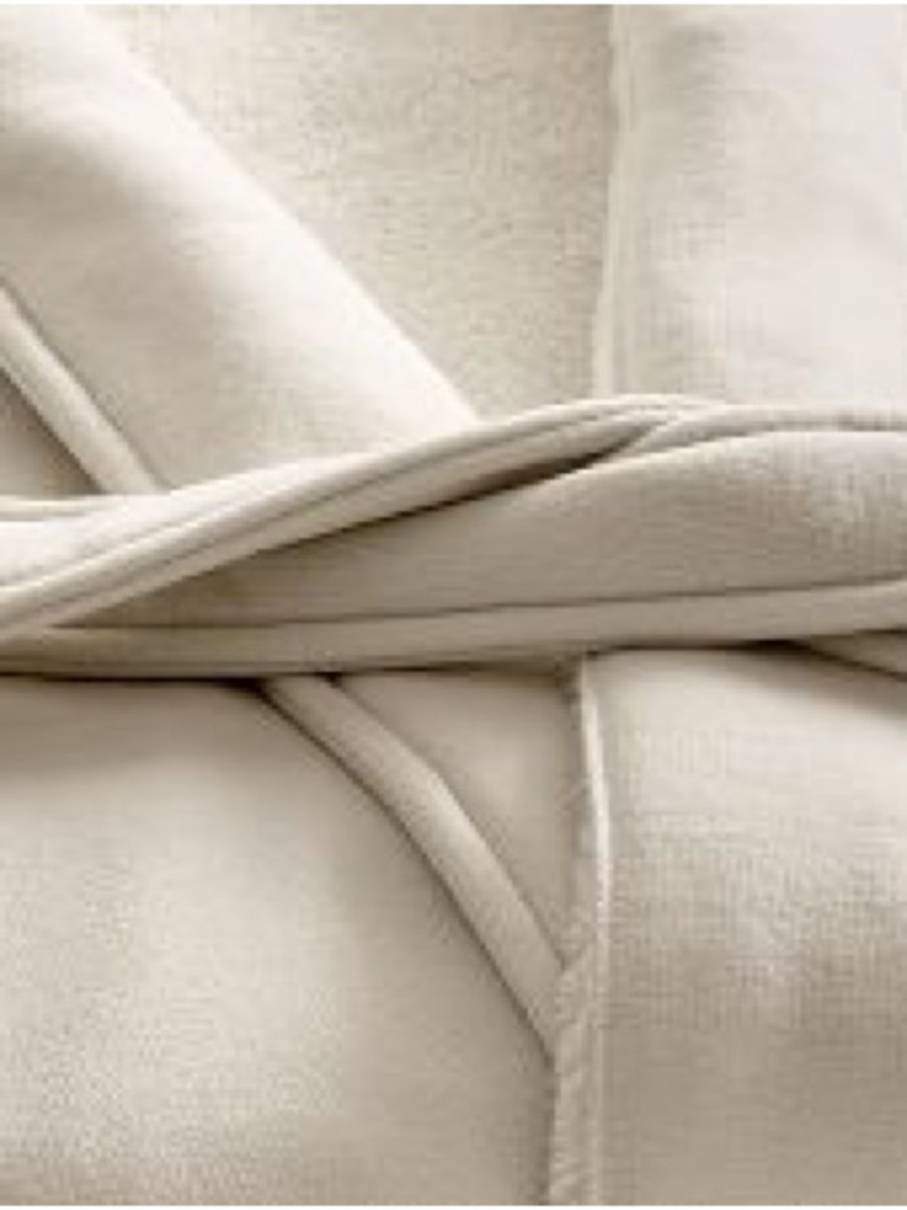 Pottery Barn Cream Plush Shawl Collar Robe - Picture 2 of 5